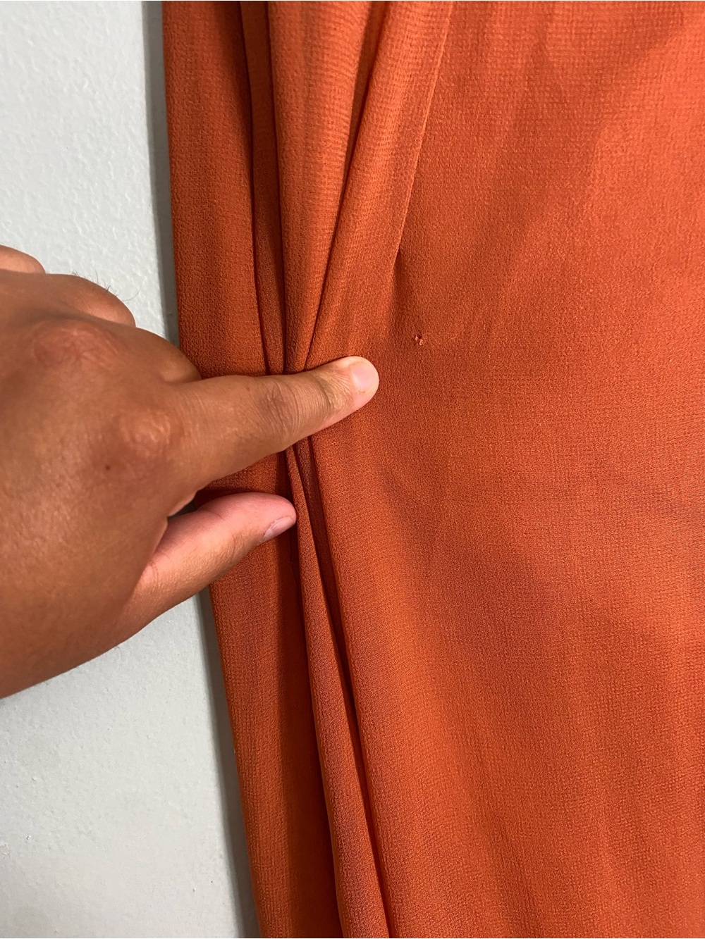 Anthropologie BHLDN Strapless Ruffle Tiered Maxi Dress Orange Size 12 - Picture 10 of 11